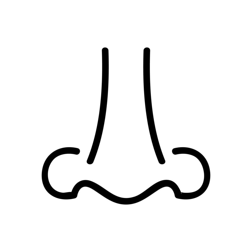 illustrazione del profilo vettoriale dell'icona delle narici grandi del naso