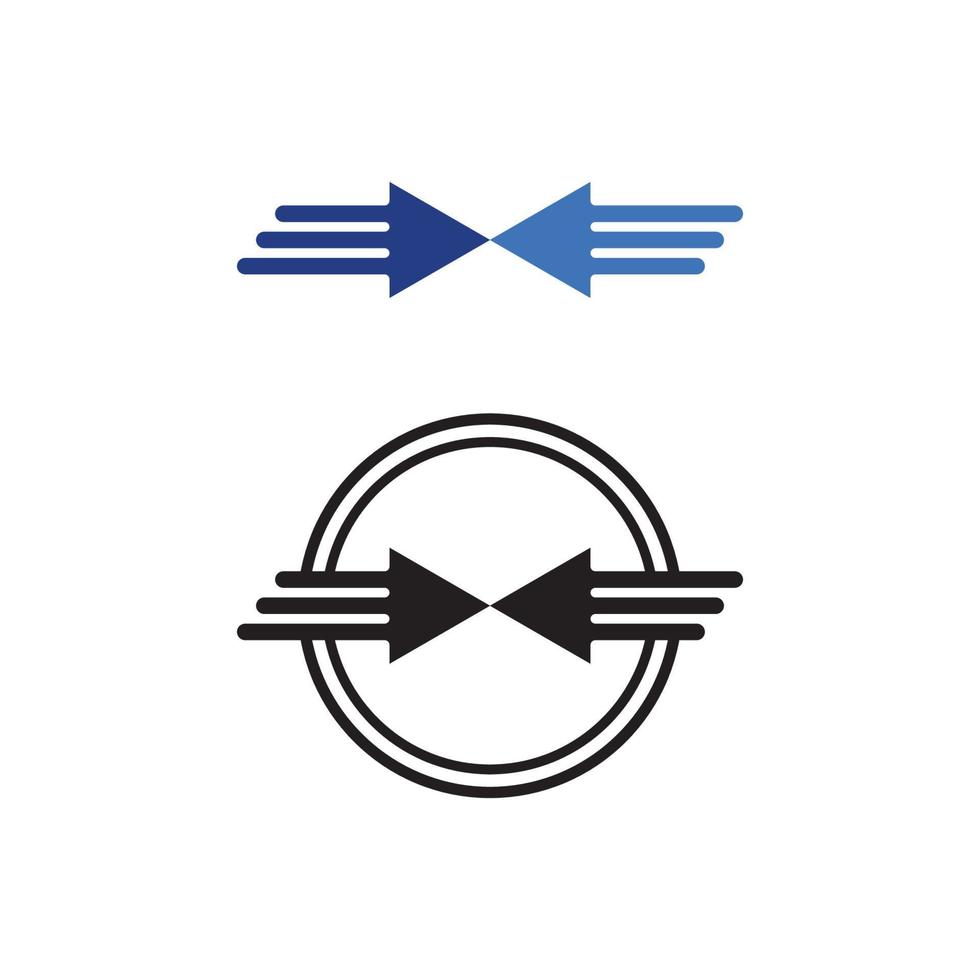 freccia illustrazione vettoriale set di icone vettore