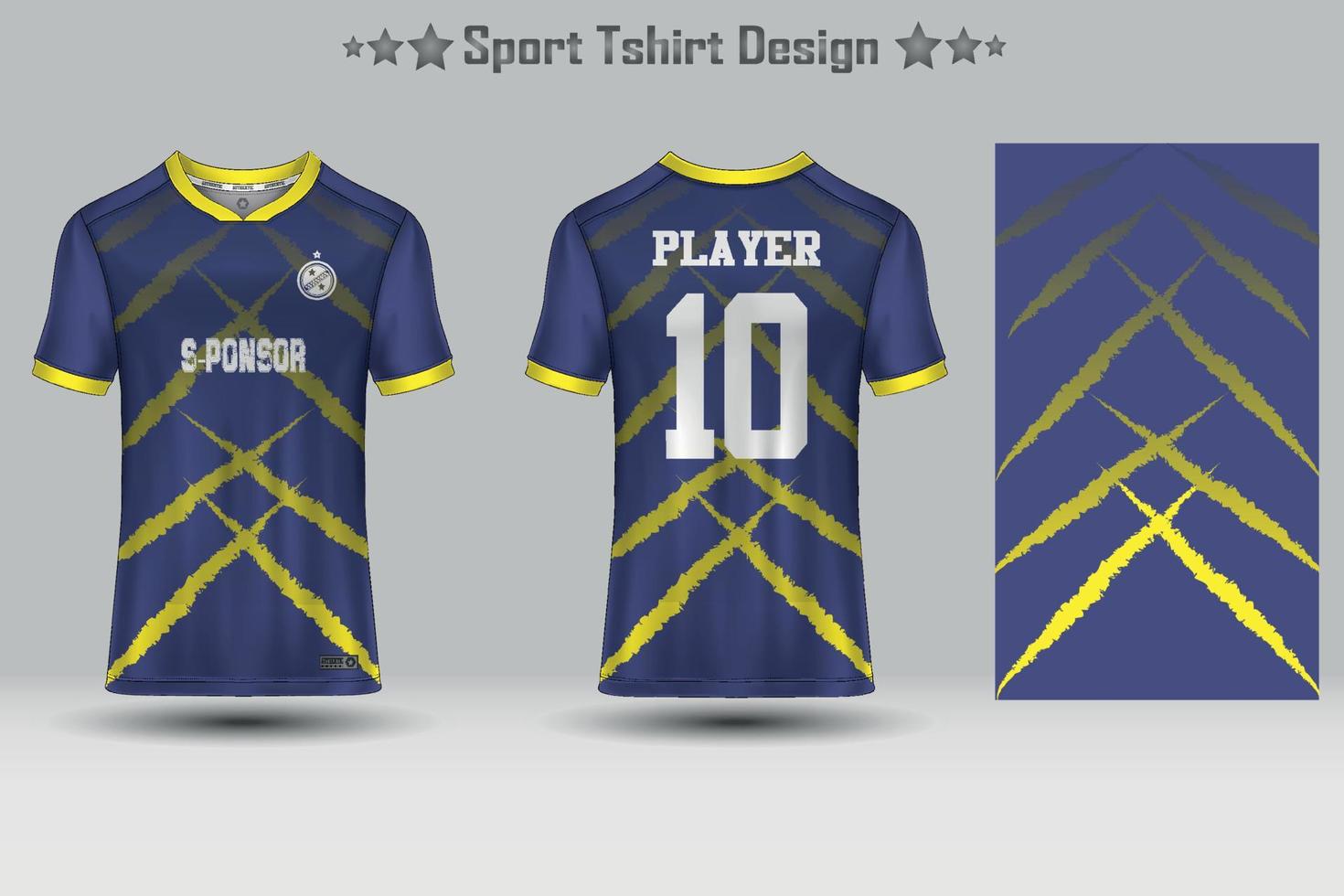 mockup di jersey sportivo da calcio design t-shirt con motivo geometrico astratto vettore