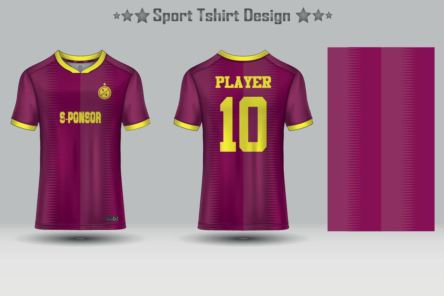 mockup di jersey sportivo da calcio design t-shirt con motivo geometrico astratto vettore