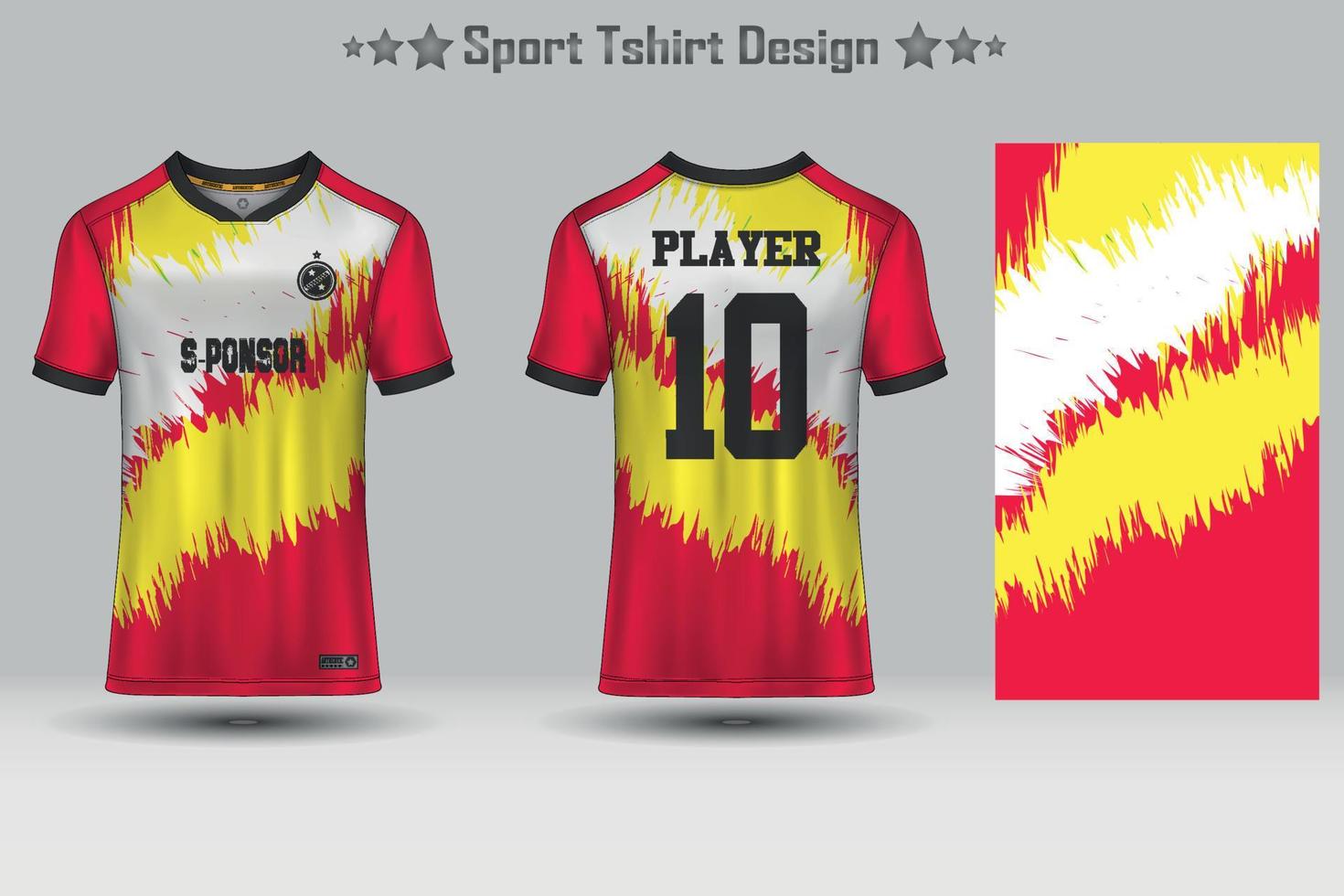 mockup di jersey sportivo da calcio design t-shirt con motivo geometrico astratto vettore