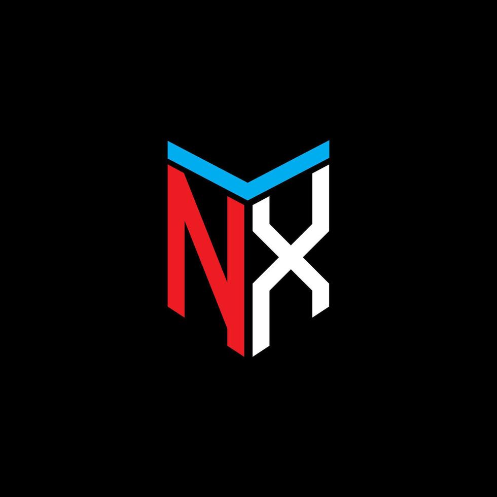 nx lettera logo design creativo con grafica vettoriale