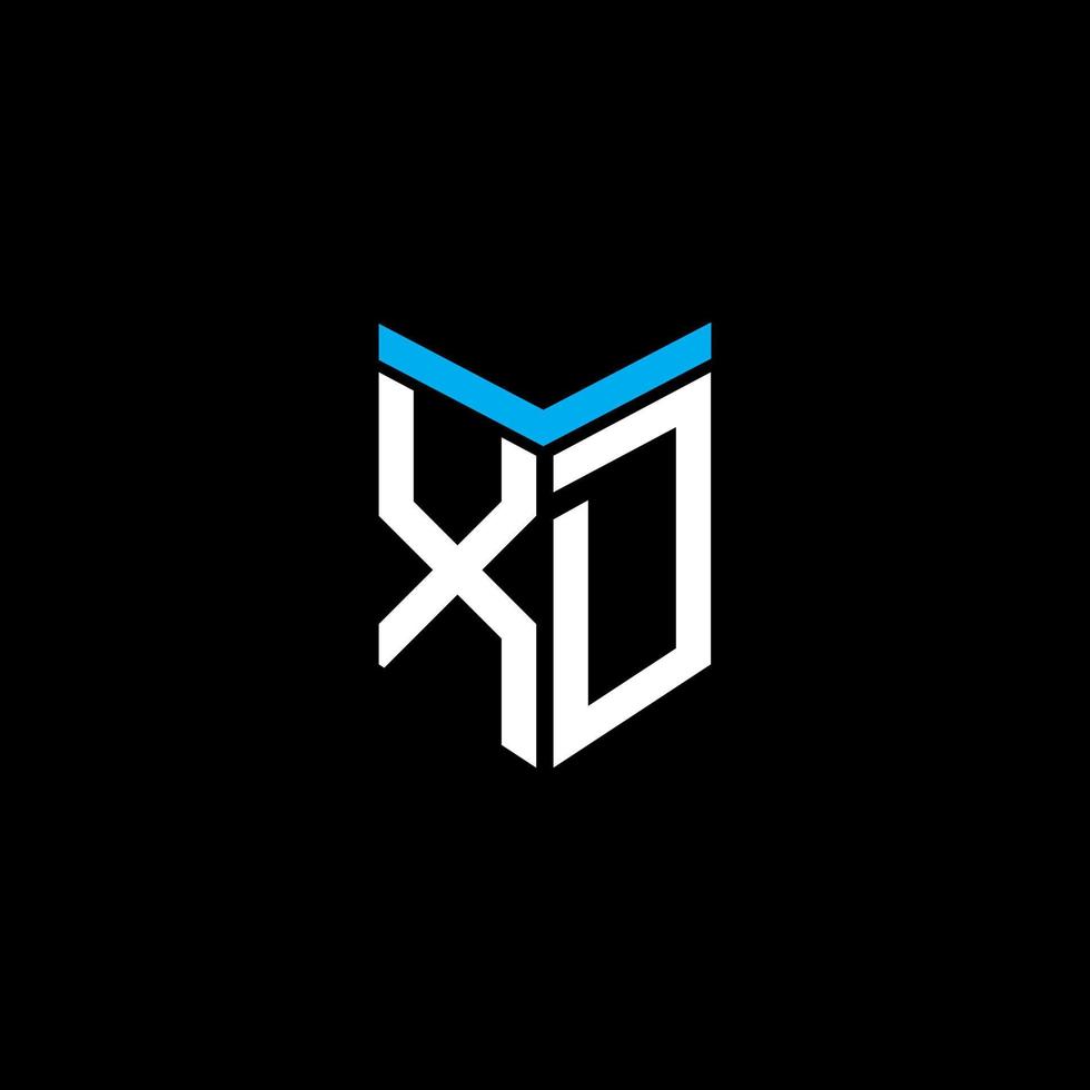 xd lettera logo design creativo con grafica vettoriale