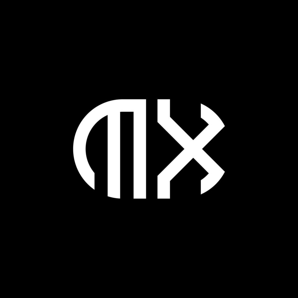 mx lettera logo design creativo con grafica vettoriale