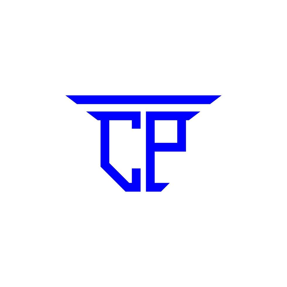 cp lettera logo design creativo con grafica vettoriale