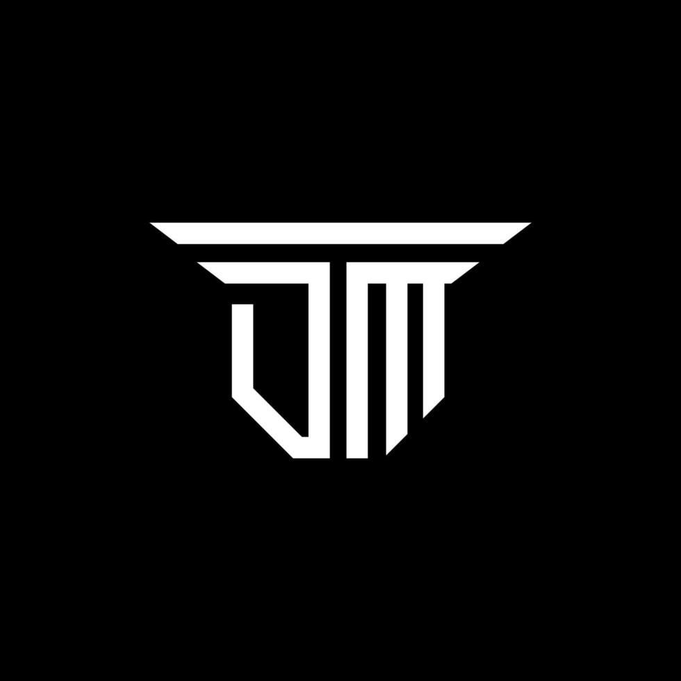 dm lettera logo design creativo con grafica vettoriale