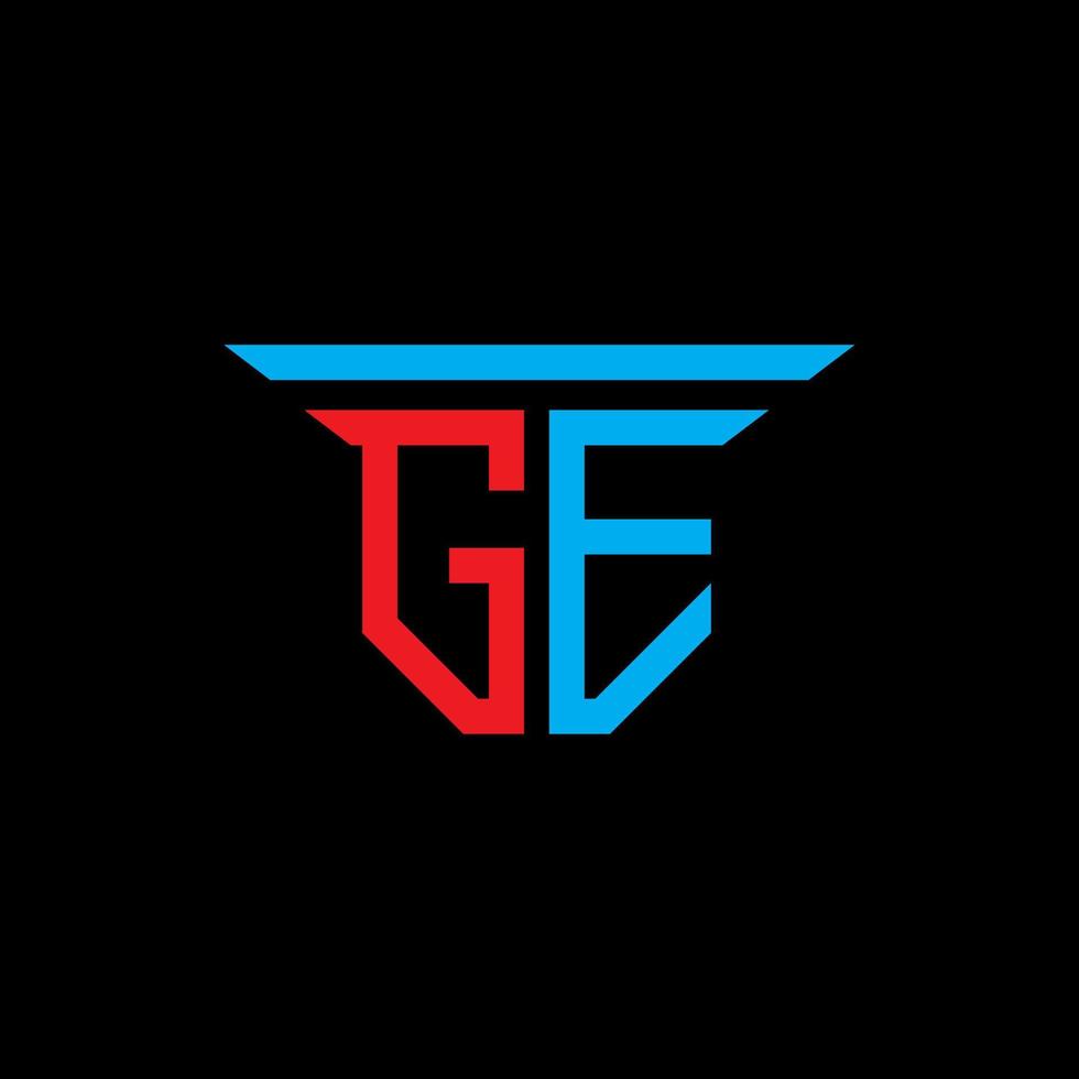ge lettera logo design creativo con grafica vettoriale