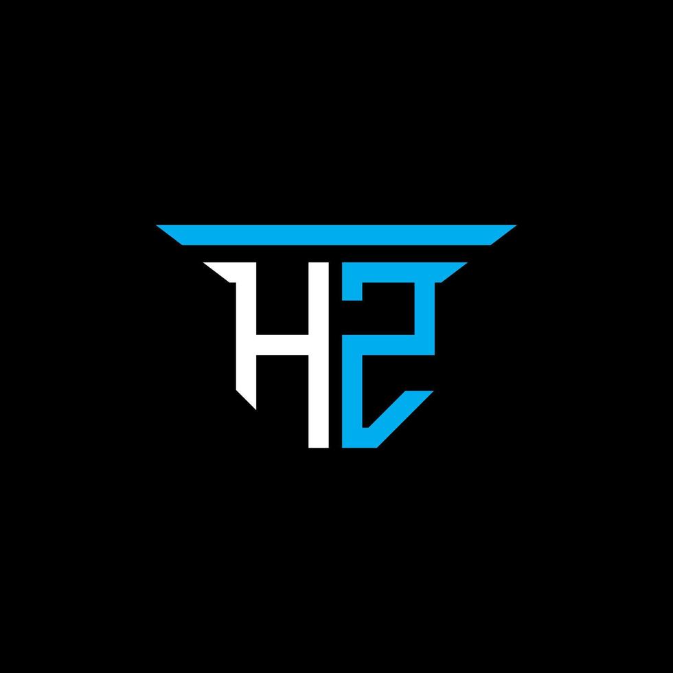 hz lettera logo design creativo con grafica vettoriale
