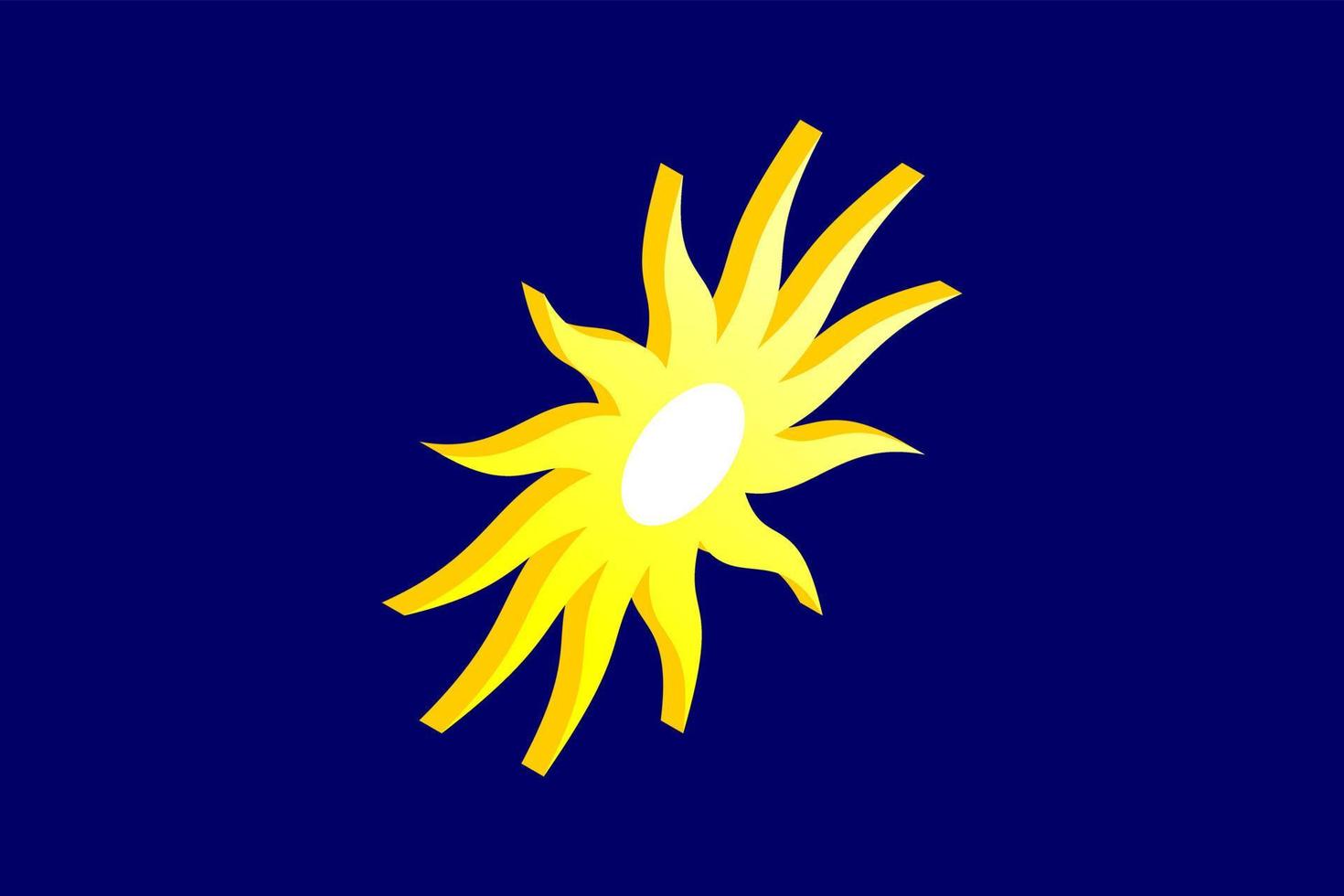 illustrazione isometrica dell'icona del sole con concetto creativo, semplice isometrica solare vettore