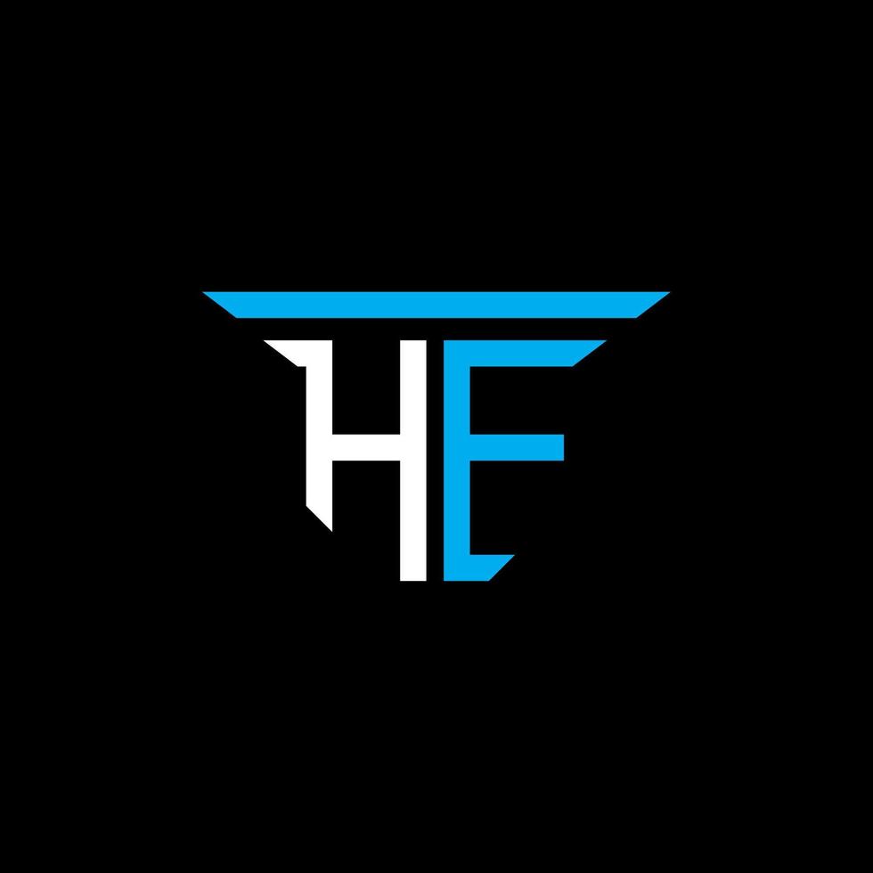 hf lettera logo design creativo con grafica vettoriale