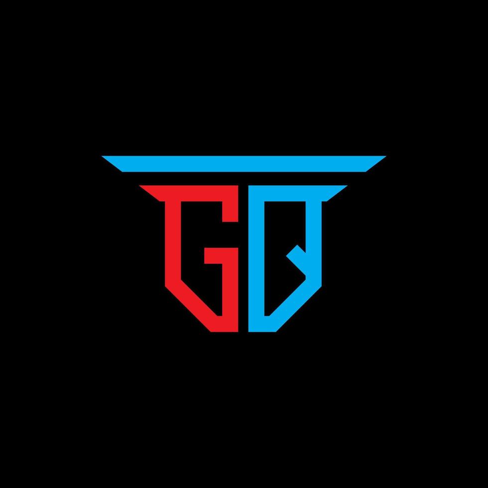 gq lettera logo design creativo con grafica vettoriale