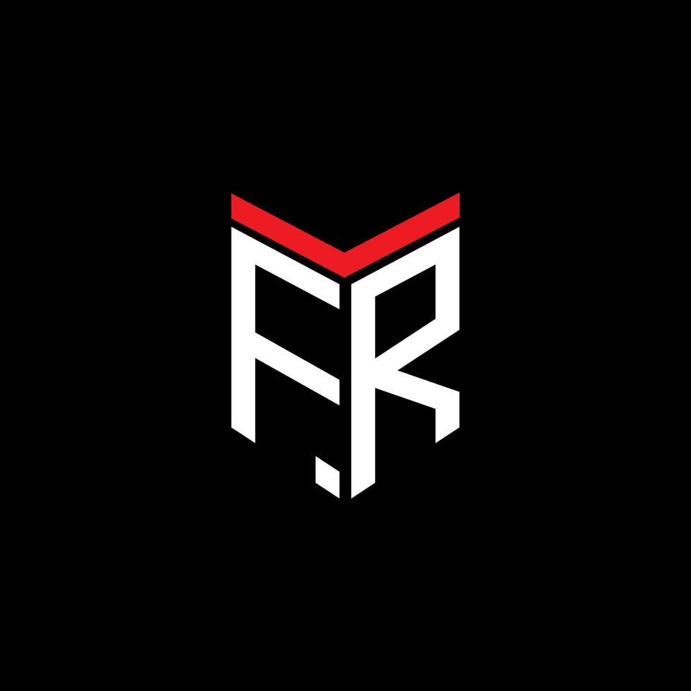fr lettera logo design creativo con grafica vettoriale