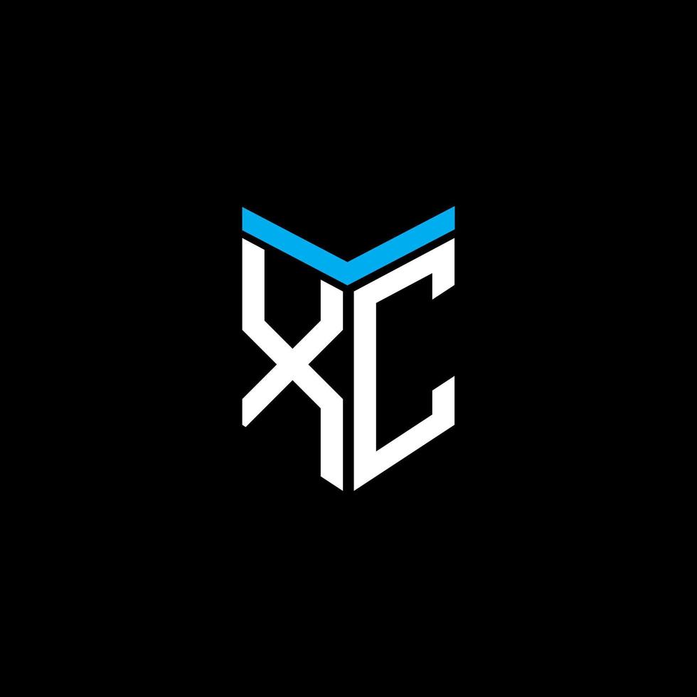 xc lettera logo design creativo con grafica vettoriale