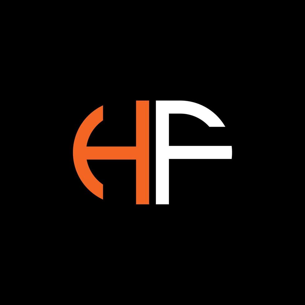 hf lettera logo design creativo con grafica vettoriale