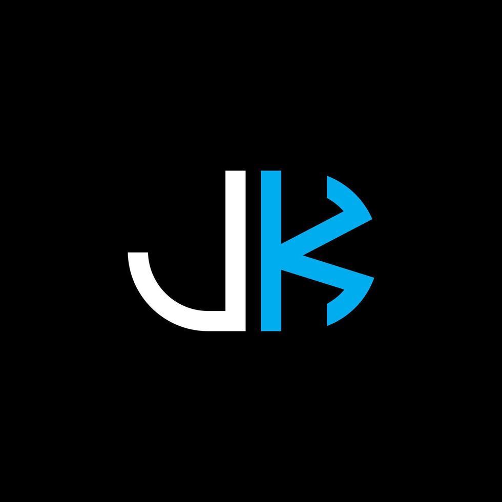 jk lettera logo design creativo con grafica vettoriale