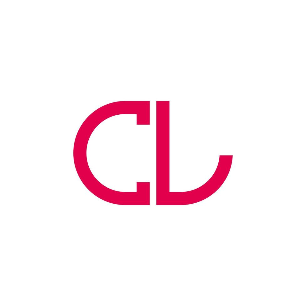 cl lettera logo design creativo con grafica vettoriale