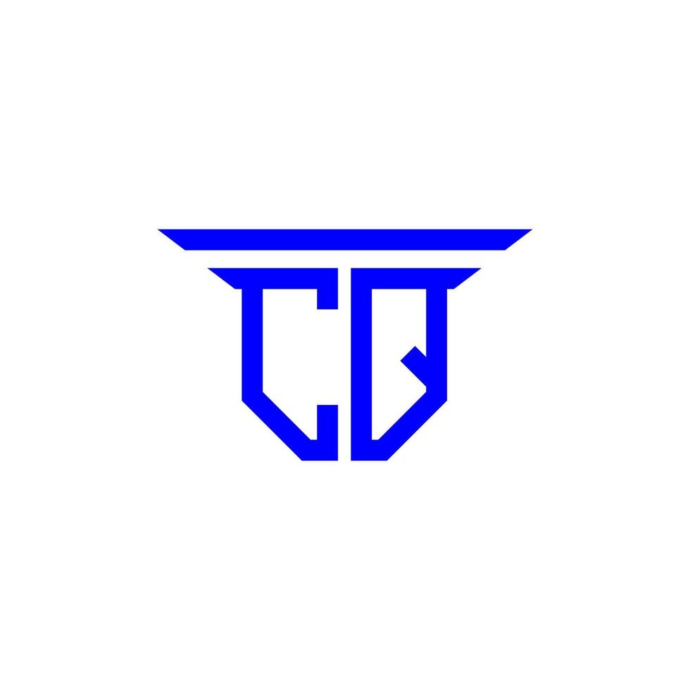 cq lettera logo design creativo con grafica vettoriale