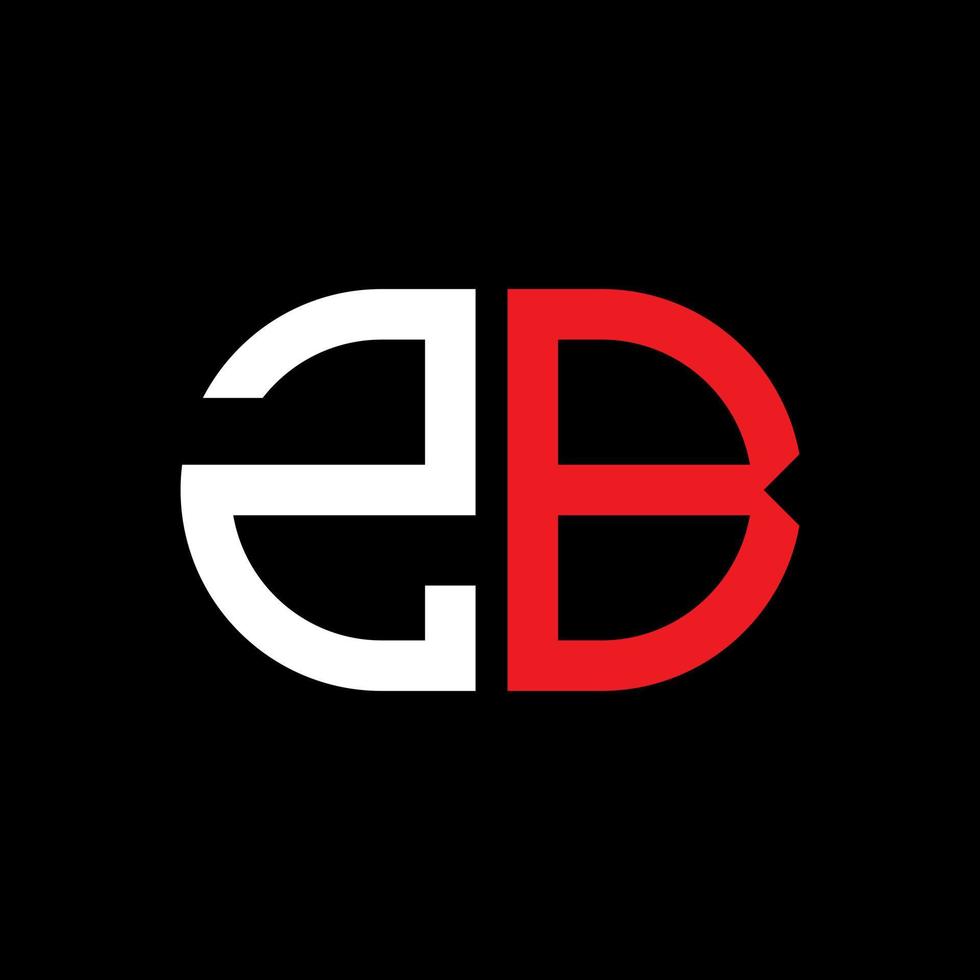 zb lettera logo design creativo con grafica vettoriale