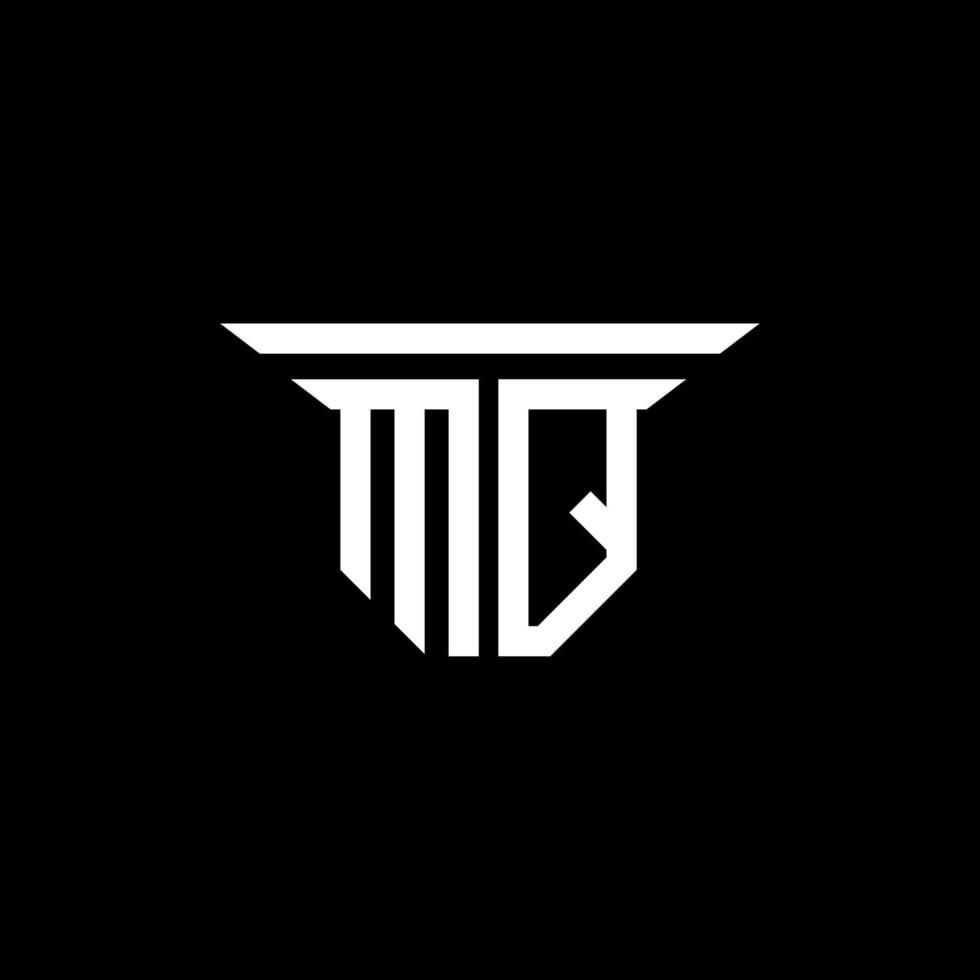 mq lettera logo design creativo con grafica vettoriale