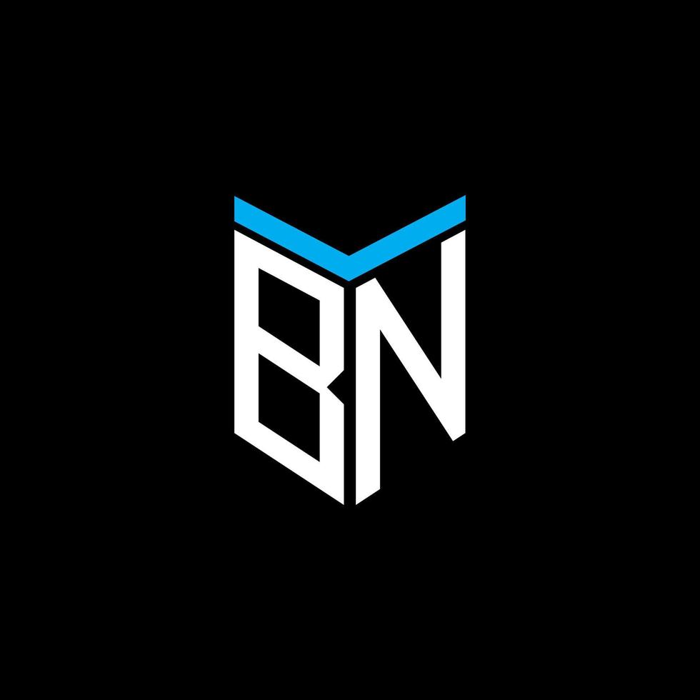 bn lettera logo design creativo con grafica vettoriale