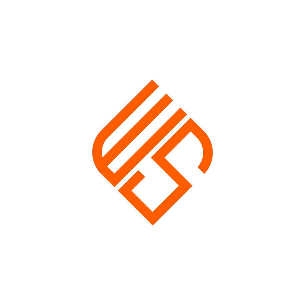ws lettera logo design creativo con grafica vettoriale