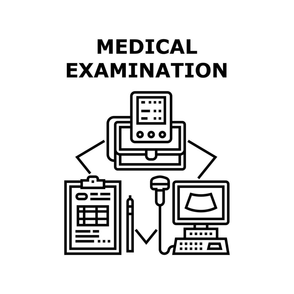 illustrazione vettoriale dell'icona della visita medica