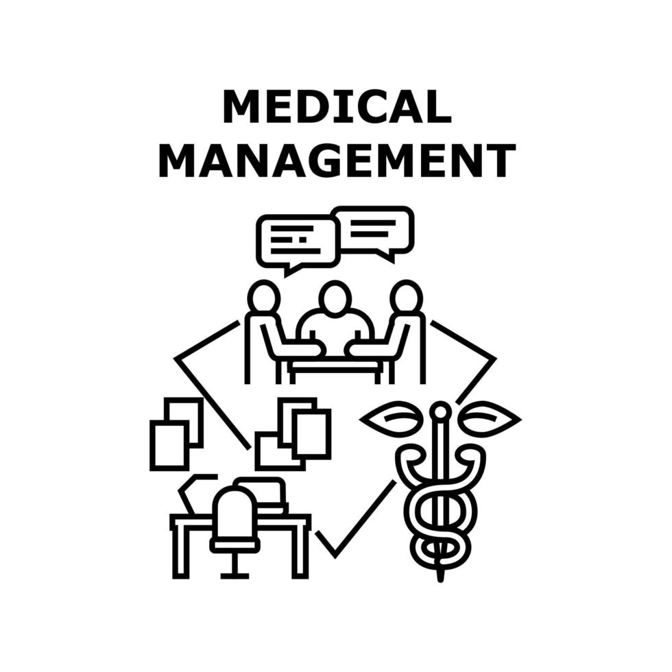 illustrazione vettoriale dell'icona di gestione medica