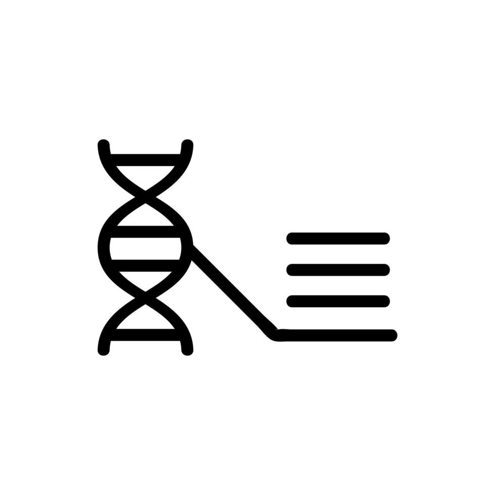 illustrazione del profilo vettoriale dell'icona di analisi del dna