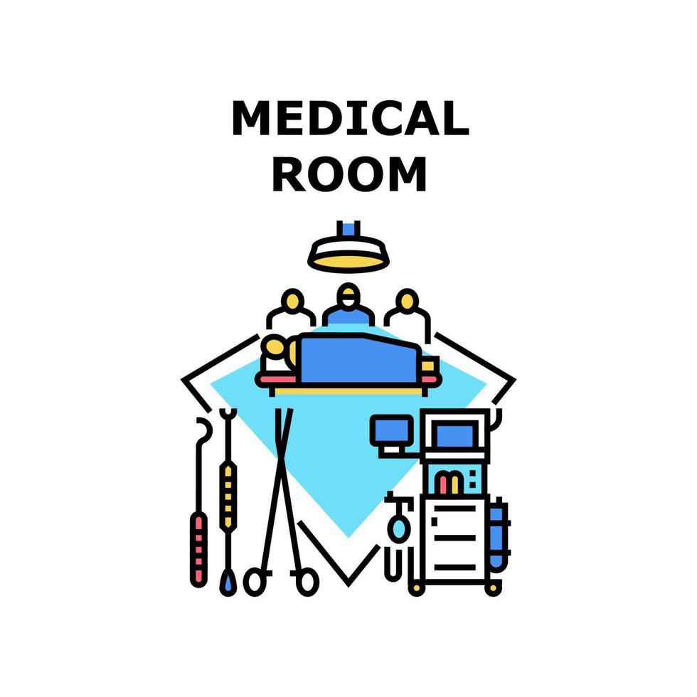 illustrazione vettoriale dell'icona della stanza medica