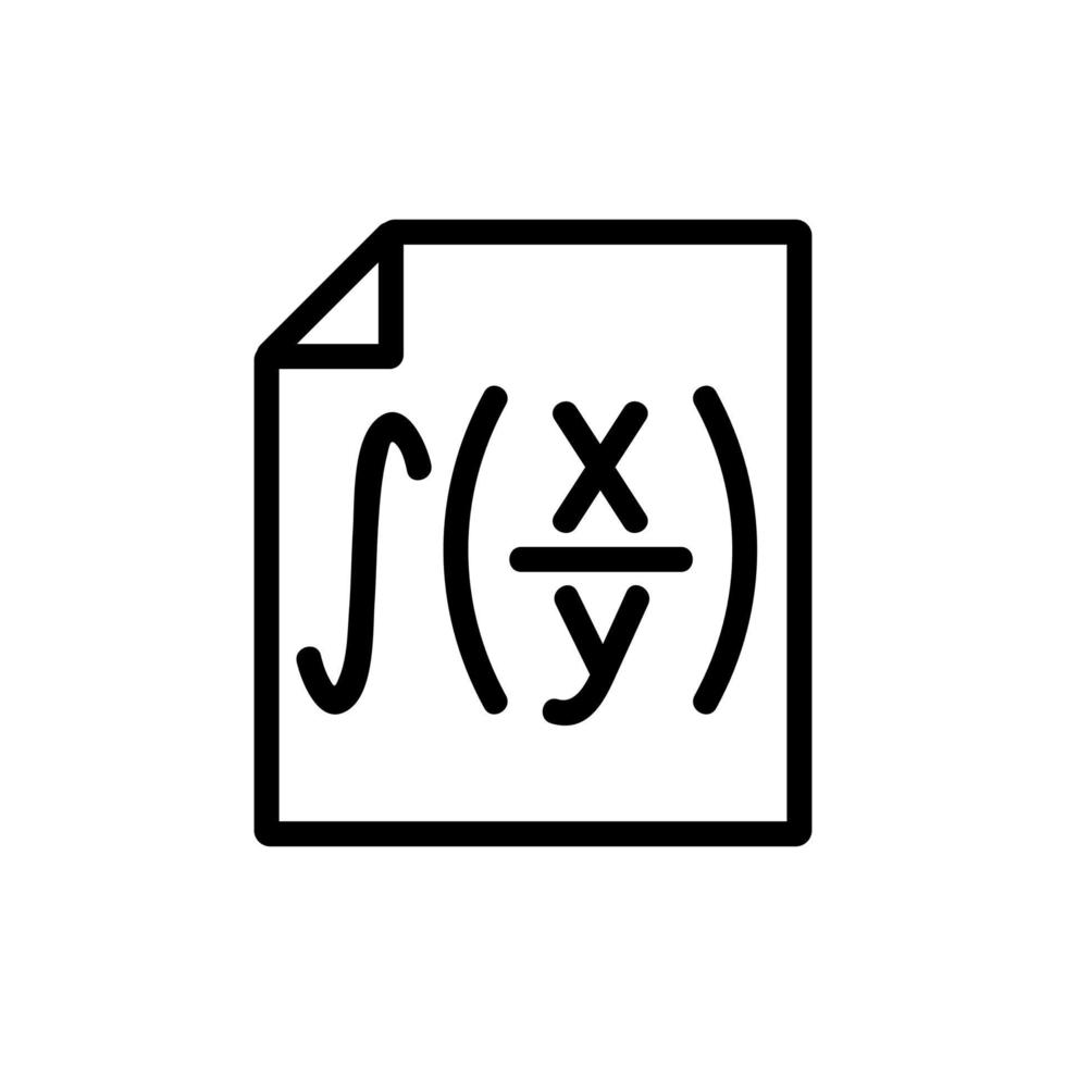 illustrazione del contorno vettoriale dell'icona della carta formula