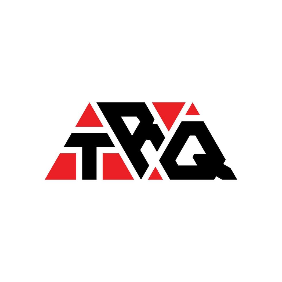 design del logo della lettera triangolare trq con forma triangolare. trq triangolo logo design monogramma. modello di logo vettoriale triangolo trq con colore rosso. trq logo triangolare logo semplice, elegante e lussuoso. trq