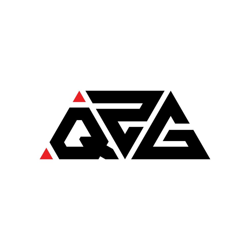 design del logo della lettera del triangolo qzg con forma triangolare. qzg triangolo logo design monogramma. modello di logo vettoriale triangolo qzg con colore rosso. logo triangolare qzg logo semplice, elegante e lussuoso. qzg