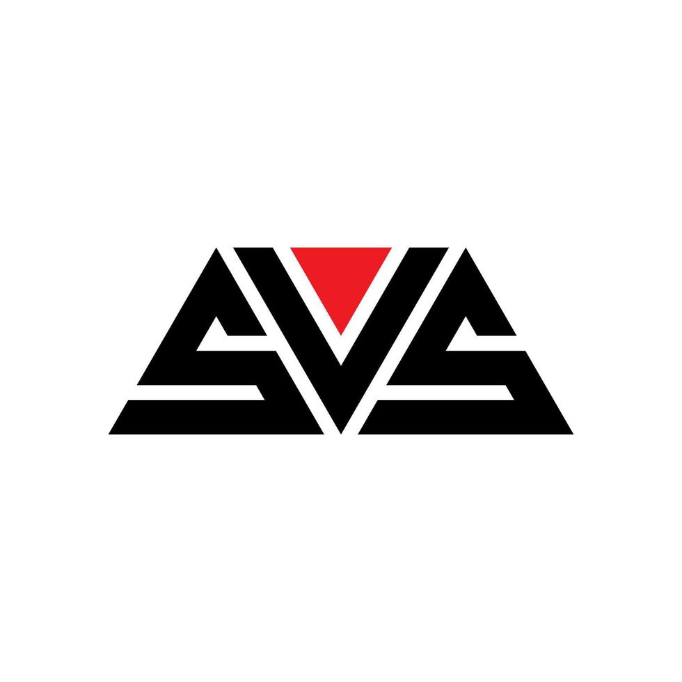 design del logo della lettera del triangolo svs con forma triangolare. svs triangolo logo design monogramma. modello di logo vettoriale triangolo svs con colore rosso. logo triangolare svs logo semplice, elegante e lussuoso. sv