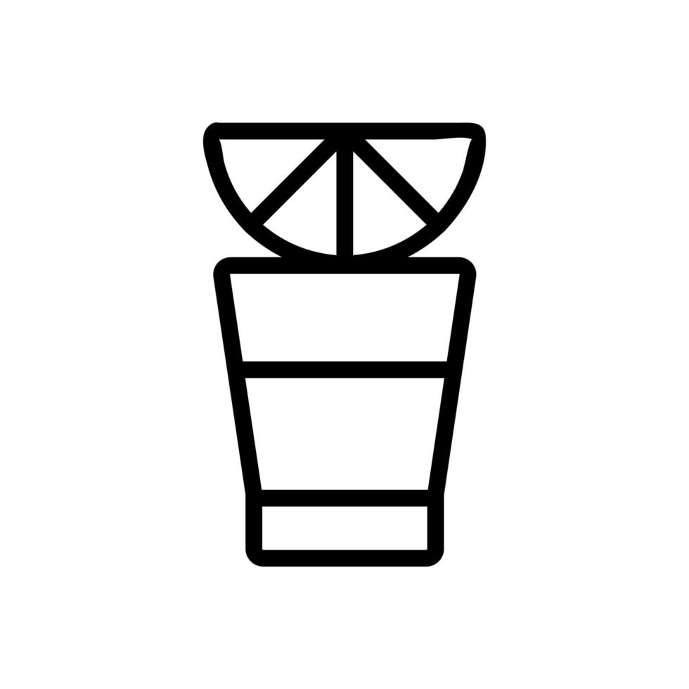 vettore icona cocktail di lime. illustrazione del simbolo del contorno isolato