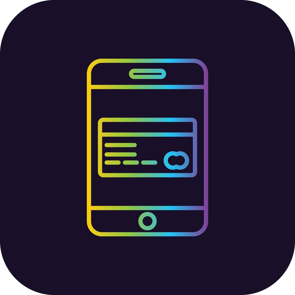 icona del gradiente di pagamento mobile vettore