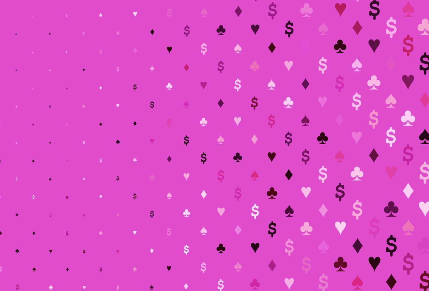 struttura vettoriale rosa chiaro con carte da gioco.
