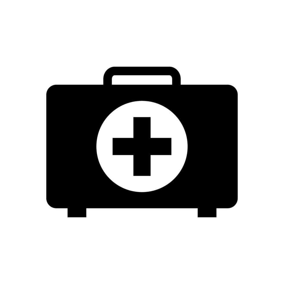 modelli di disegno vettoriale icona kit medico su sfondo bianco