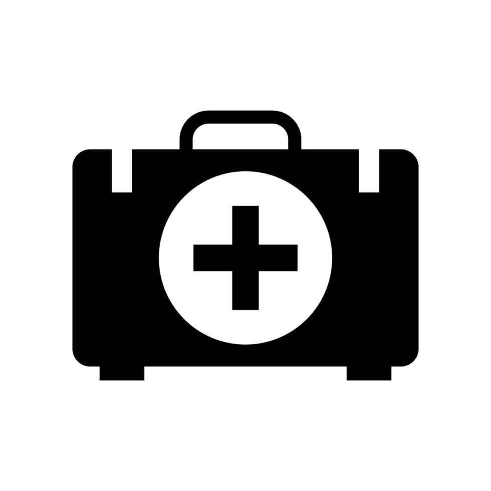 modelli di disegno vettoriale icona kit medico su sfondo bianco