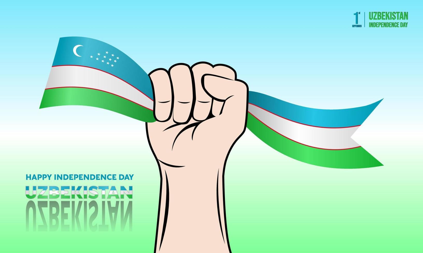 uzbekistan giorno dell'indipendenza bandiera logo icona banner sfondo design vettore