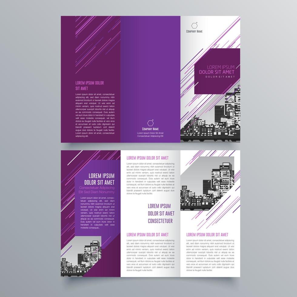 modello di brochure ripiegabile design geometrico minimalista per aziende e aziende. modello di vettore dell'opuscolo di concetto creativo.