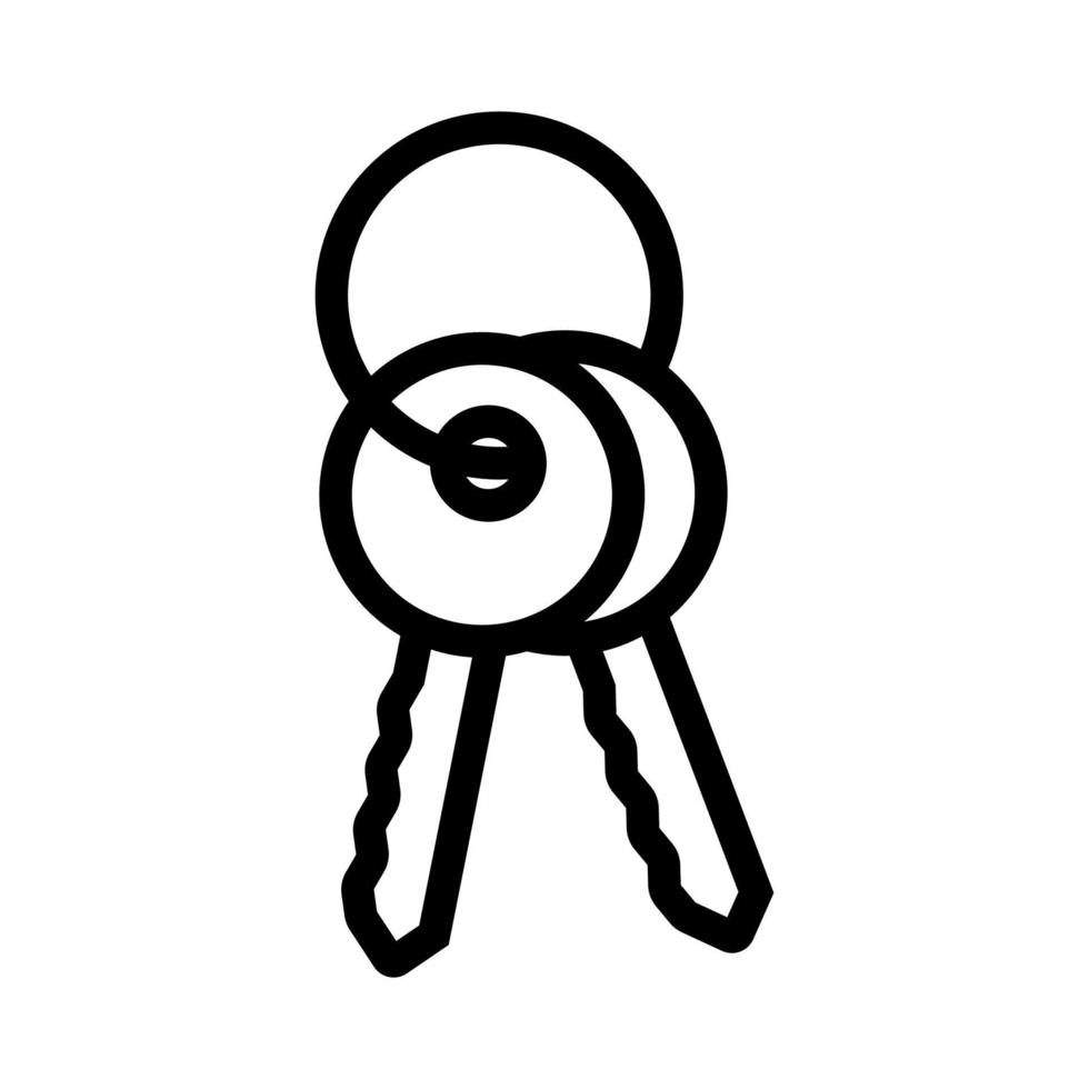 vettore icona chiave. illustrazione del simbolo del contorno isolato