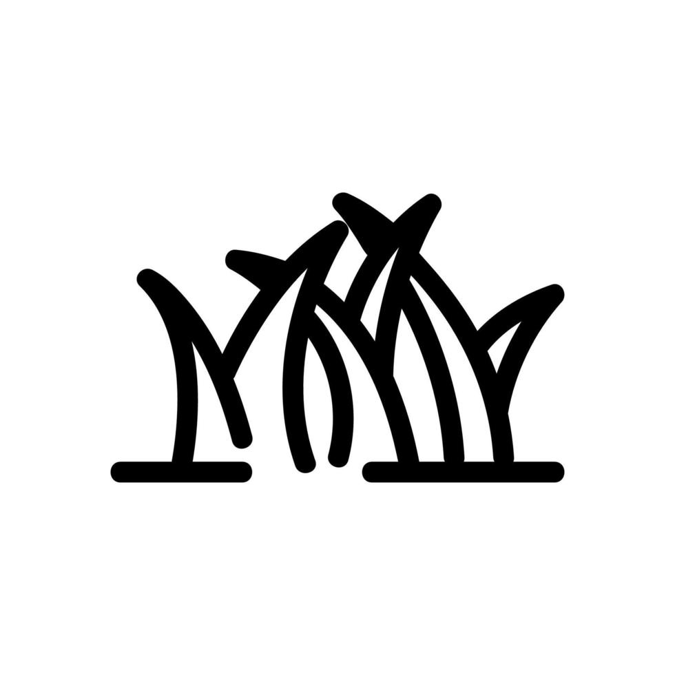 vettore icona erba della giungla. illustrazione del simbolo del contorno isolato