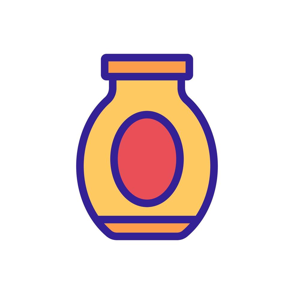 vaso di pomodori icona vettore illustrazione del profilo