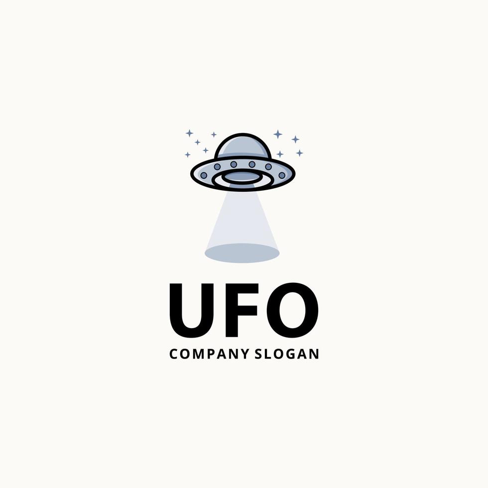 logo ufo - illustrazione vettoriale, design del logo ufo. adatto alle tue esigenze di design, logo, illustrazione, animazione, ecc. vettore