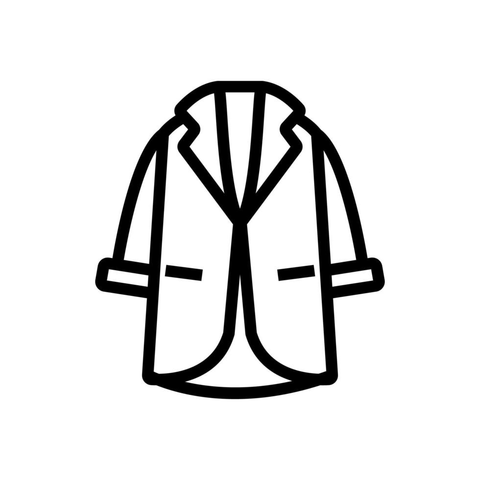 vettore icona giacca invernale. illustrazione del simbolo del contorno isolato