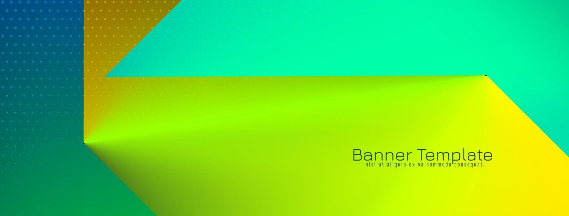 modello di banner geometrico colorato elegante elegante vettore