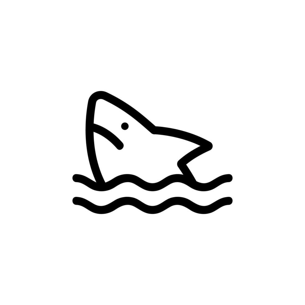 vettore icona squalo. illustrazione del simbolo del contorno isolato