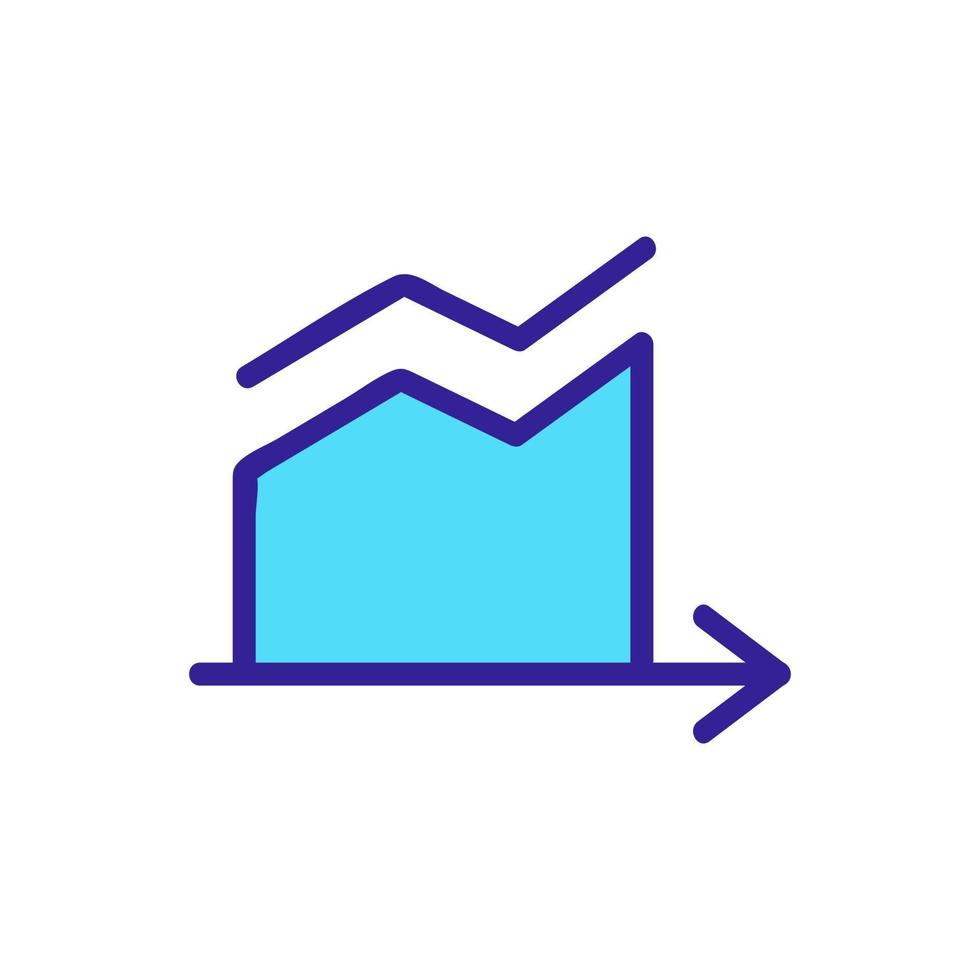 vettore icona del grafico di aumento. illustrazione del simbolo del contorno isolato