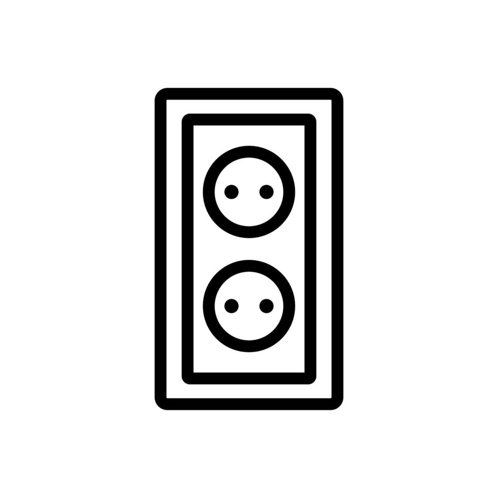vettore icona connettore presa elettrica. illustrazione del simbolo del contorno isolato