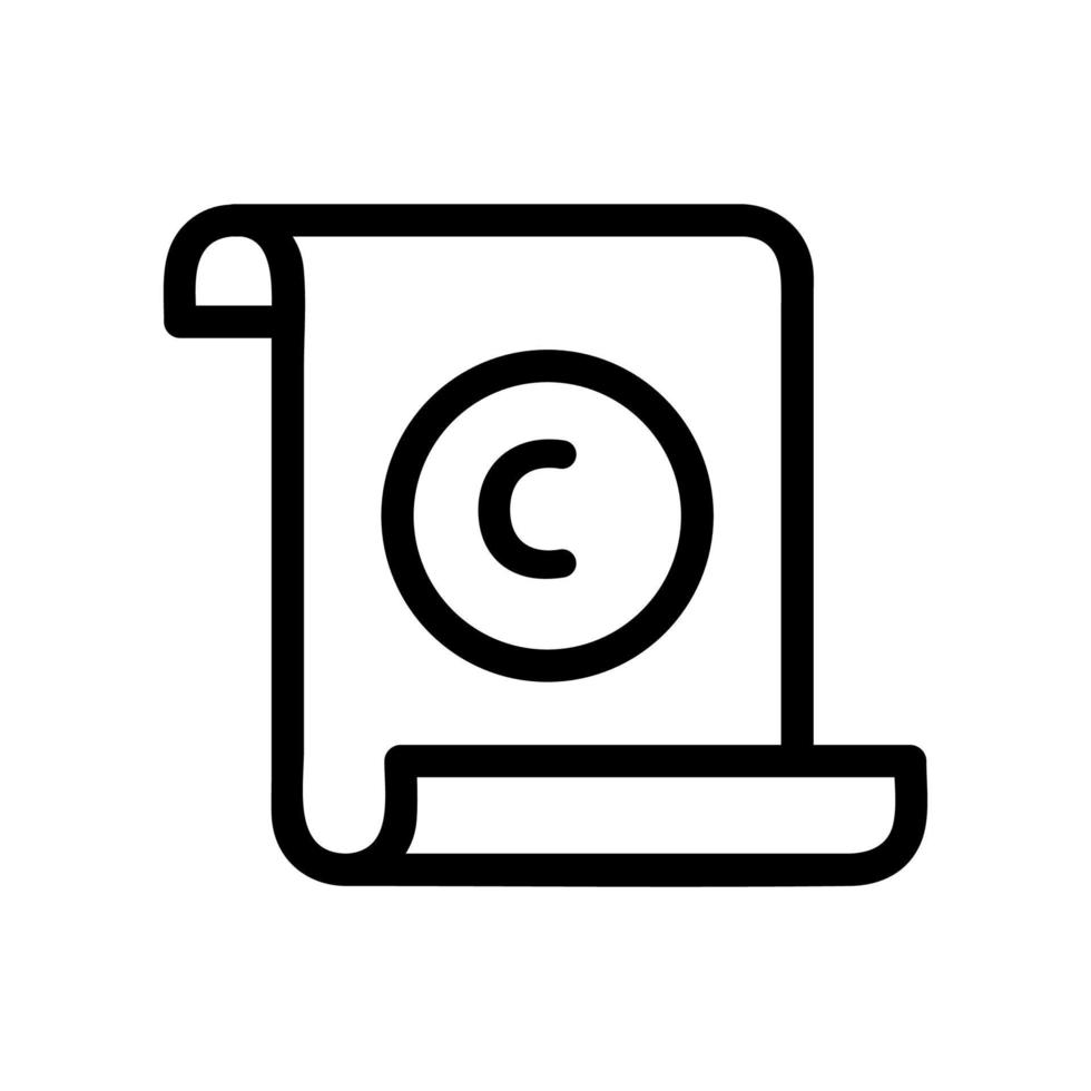 vettore icona proprietà intellettuale. illustrazione del simbolo del contorno isolato